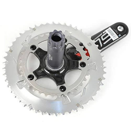 Silver Carbon Road Bike Crankset 50/34 10 Speed 175mm T287