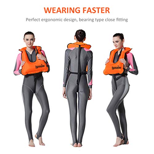 Inflatable Snorkel Vest Adult Snorkeling Jackets L4461