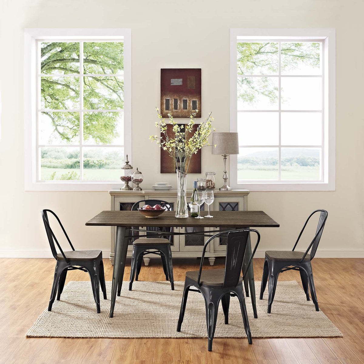 Bamboo Dining Side Chair Set of 4 M502