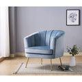Aqua Gray Velvet Accent Chair R57239