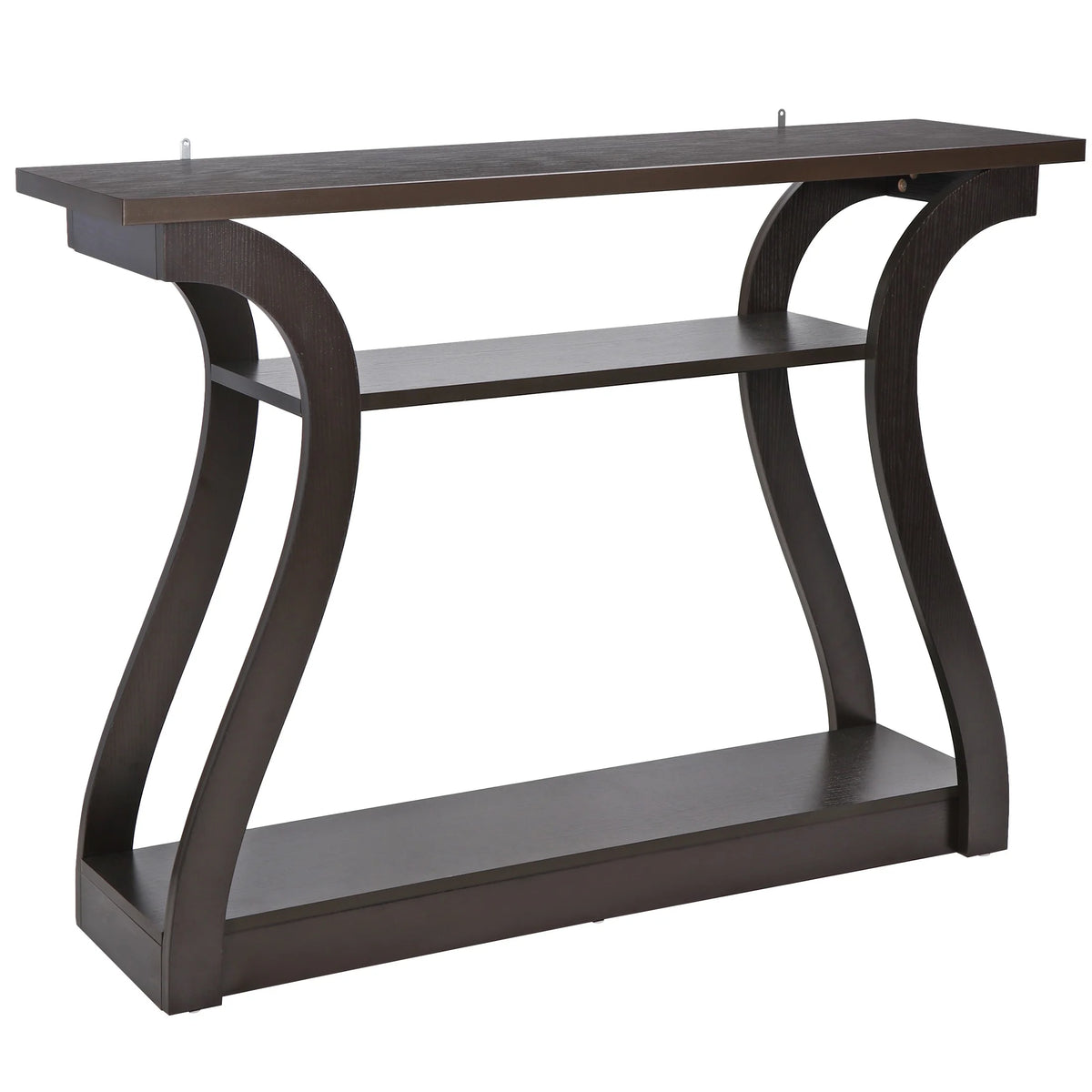 Brown 3-Shelf Narrow Console Table I491