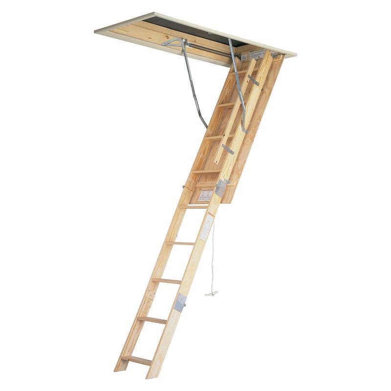 8 ft Ceiling Wood Attic Ladder Q5802