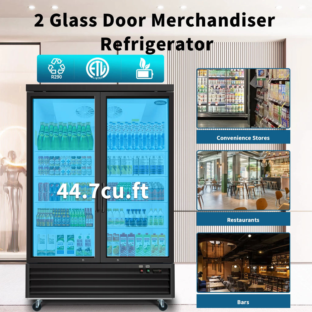 Glass Door Merchandiser Refrigerator 44.7 Cu.ft W9457