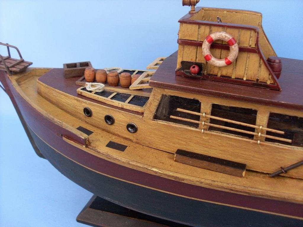 Wood Model Boat Nautical Decoration T203