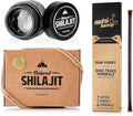 Shilajit Resin 20 Gram Supplement with Fulvic Acid & Trace Minerals & Honey Sticks 7 Count K659