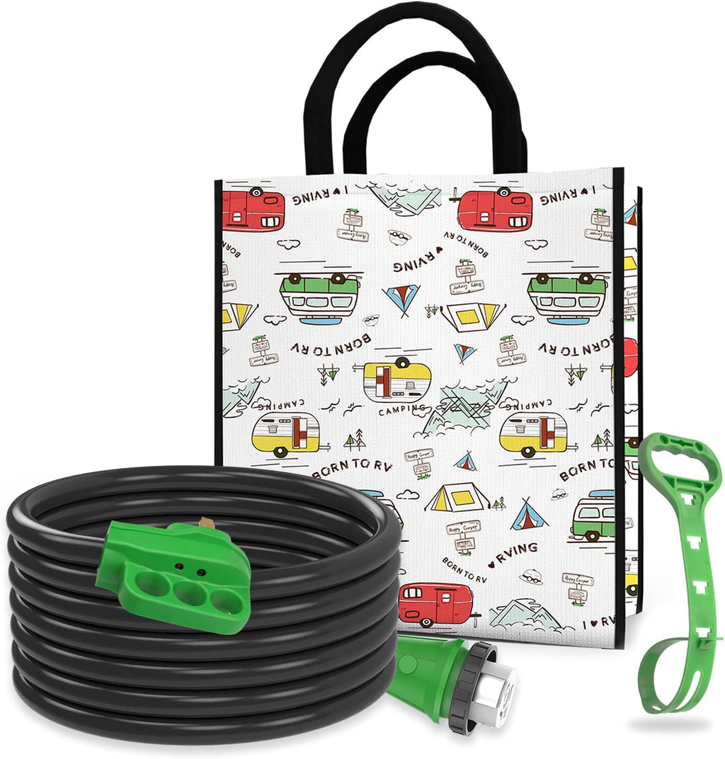 50A 25FT Detachable Power Cord with Storage Bag B7369