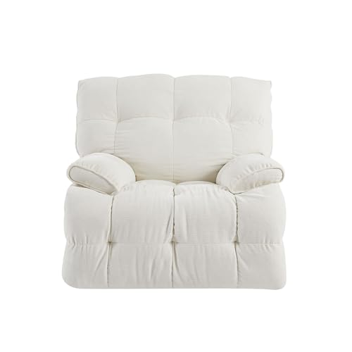 Yellow Soft Fabric Swivel Rocker Recliner Chair J93600