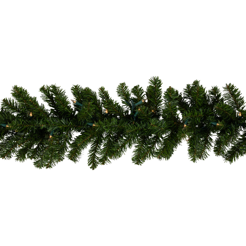 50' Prelit Artificial Christmas Garland with Clear Lights F617