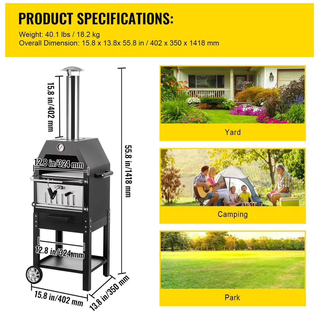 Portable Wood Fired Pizza Oven C3537
