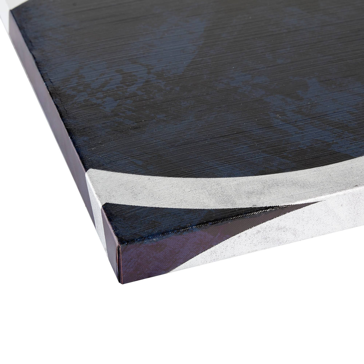 Navy Gel Coated and Silver Foil Canvas H417