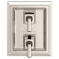 Polished Nickel Two-Handle Thermostat Shower Valve Trim Kit T148