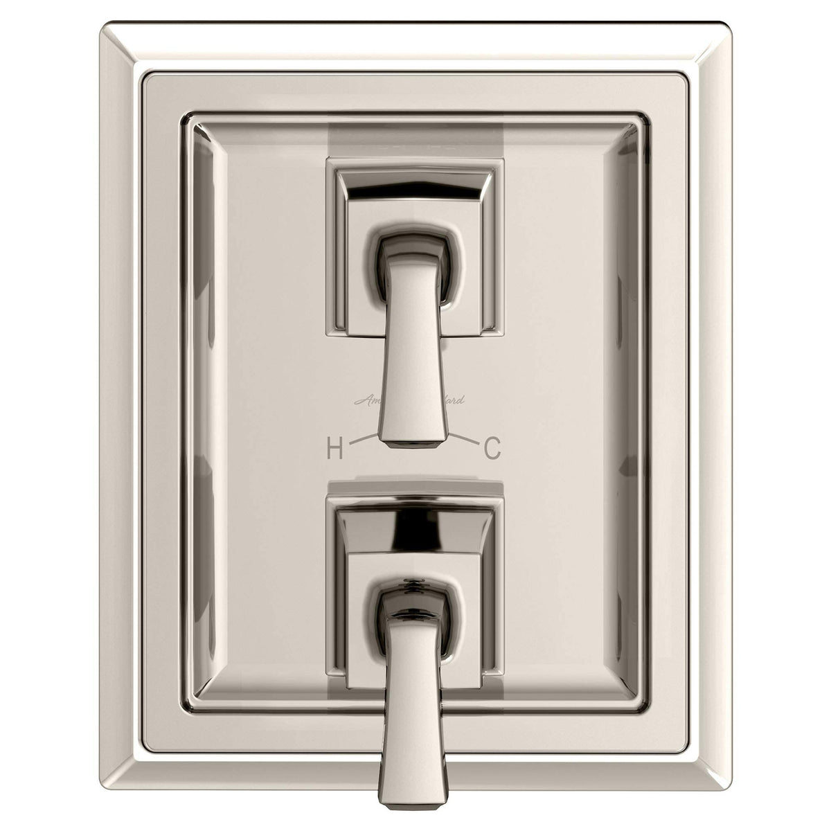 Polished Nickel Two-Handle Thermostat Shower Valve Trim Kit T148