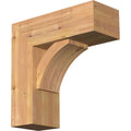 Thorton Block Smooth Bracket with Offset Brace, Western Red Cedar U9174