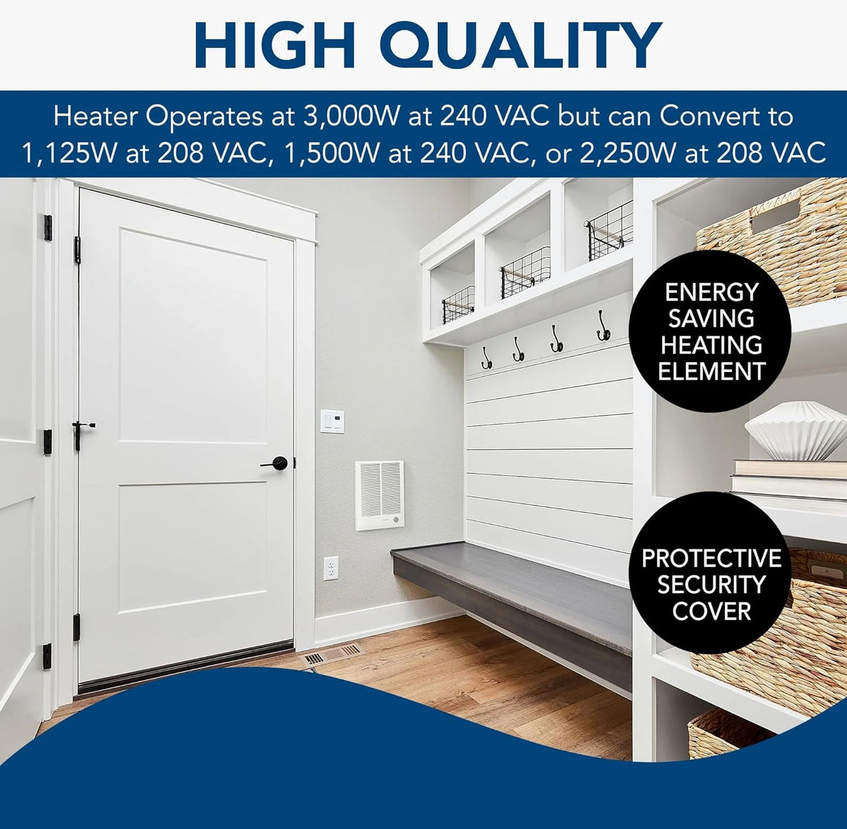 White Wall Heater I804