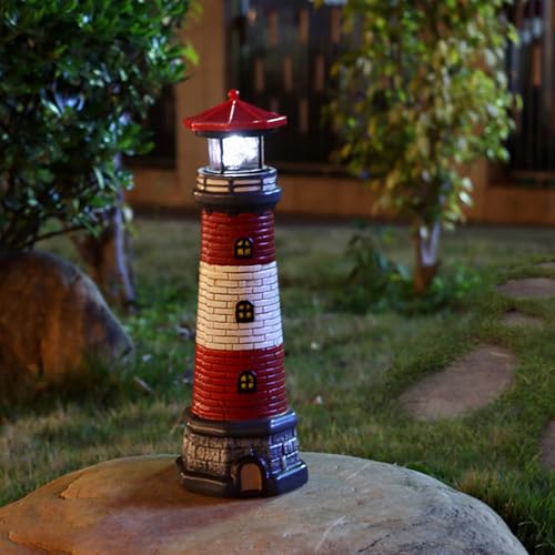 15 inch Waterproof Resin Solar Lighthouse Light I264508