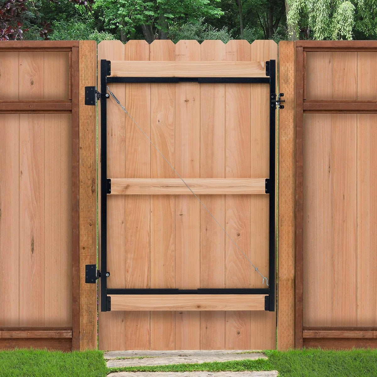 Steel Frame Gate Adjustable Building Kit, 60 to 96 Inches Wide and 6 Inches High, 3 Pack G255