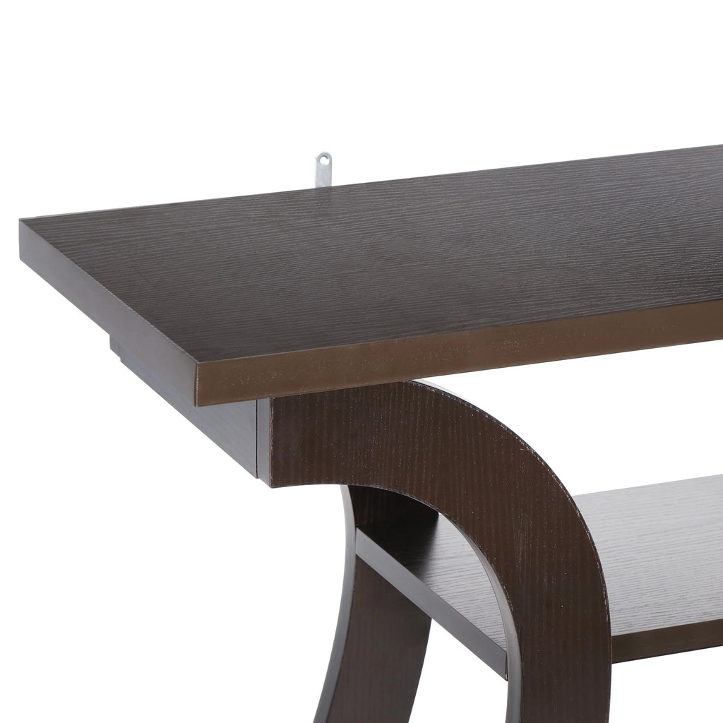 Brown 3-Shelf Narrow Console Table I491
