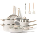 17pcs Non Stick Cream White Pots and Pans Set R5973