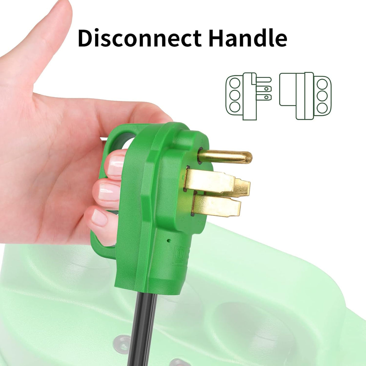 50A 25FT Detachable Power Cord with Storage Bag B7369