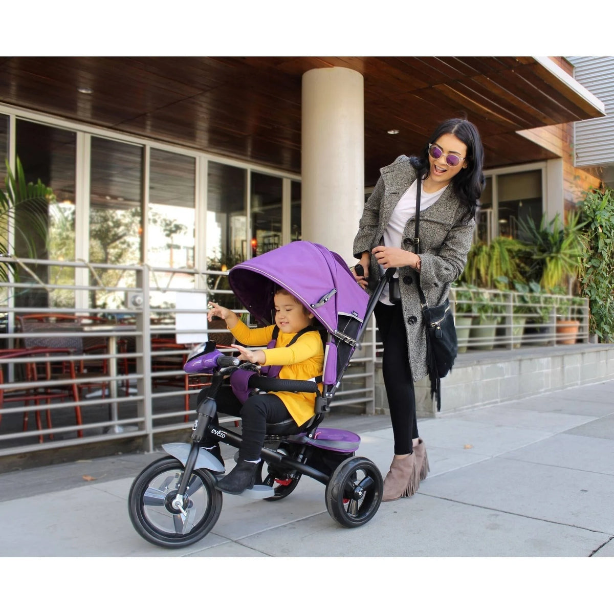 Pink 4-in-1 Canopy Stroller Trike I14622