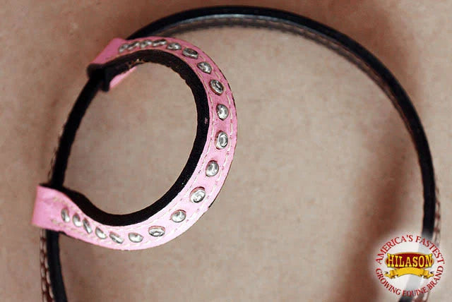 American Leather Pink Western Horse One Ear Headstall Bridle E53478