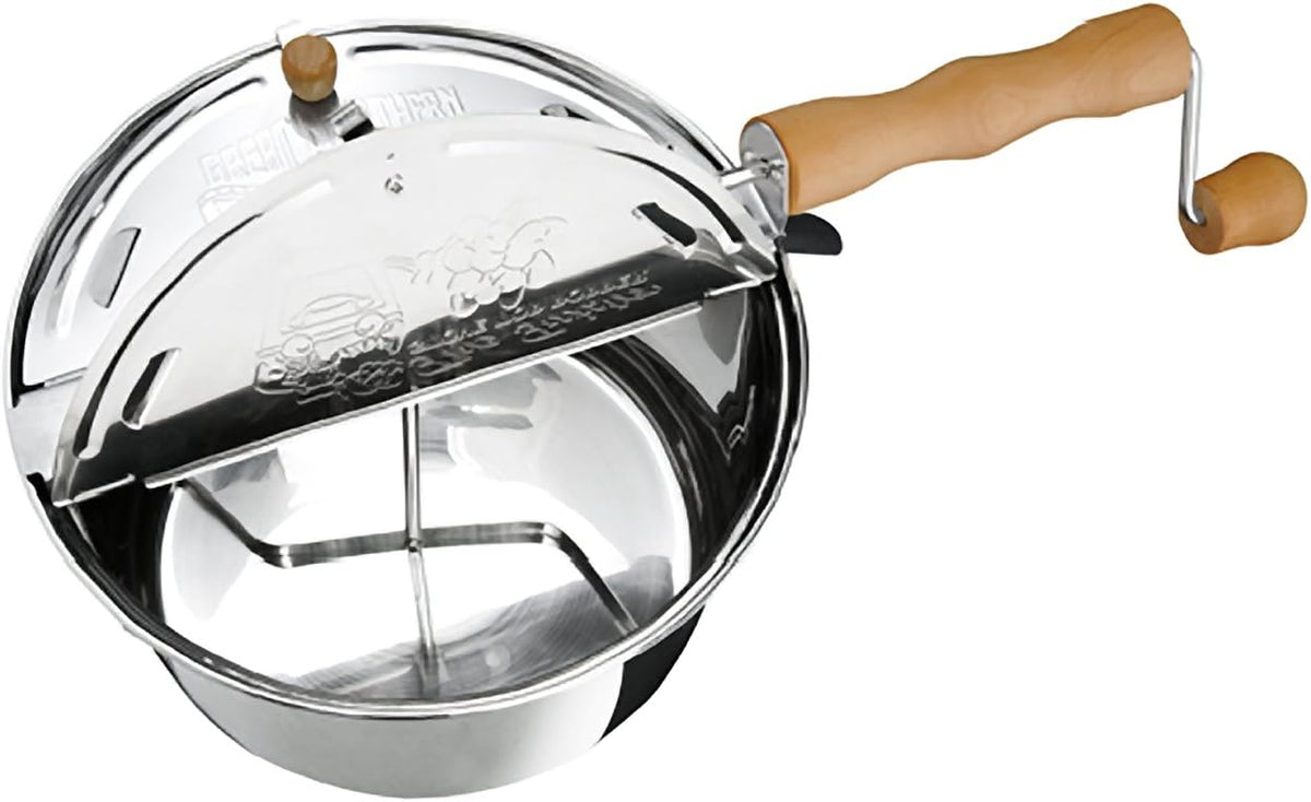 6-Quart Aluminum Popcorn Popper with Hand Crank A9923