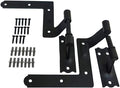 4 Pack Steel Blind Shutter Hinge, 2-1/8 Offset, Powder Coated Matte Black T575339