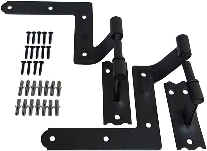 4 Pack Steel Blind Shutter Hinge, 2-1/8 Offset, Powder Coated Matte Black T575339