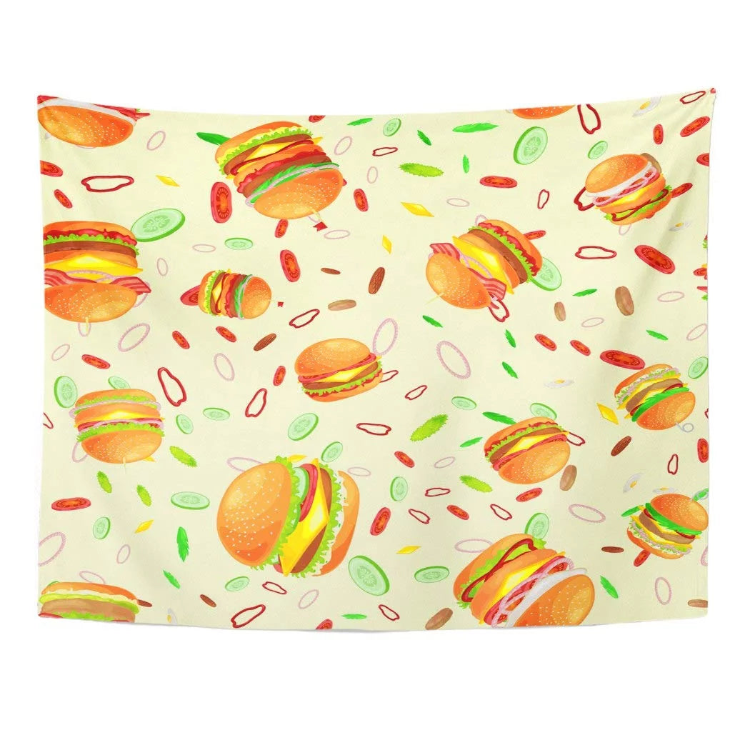 Burger Wall Art Hanging Tapestry 60x80 inch P570