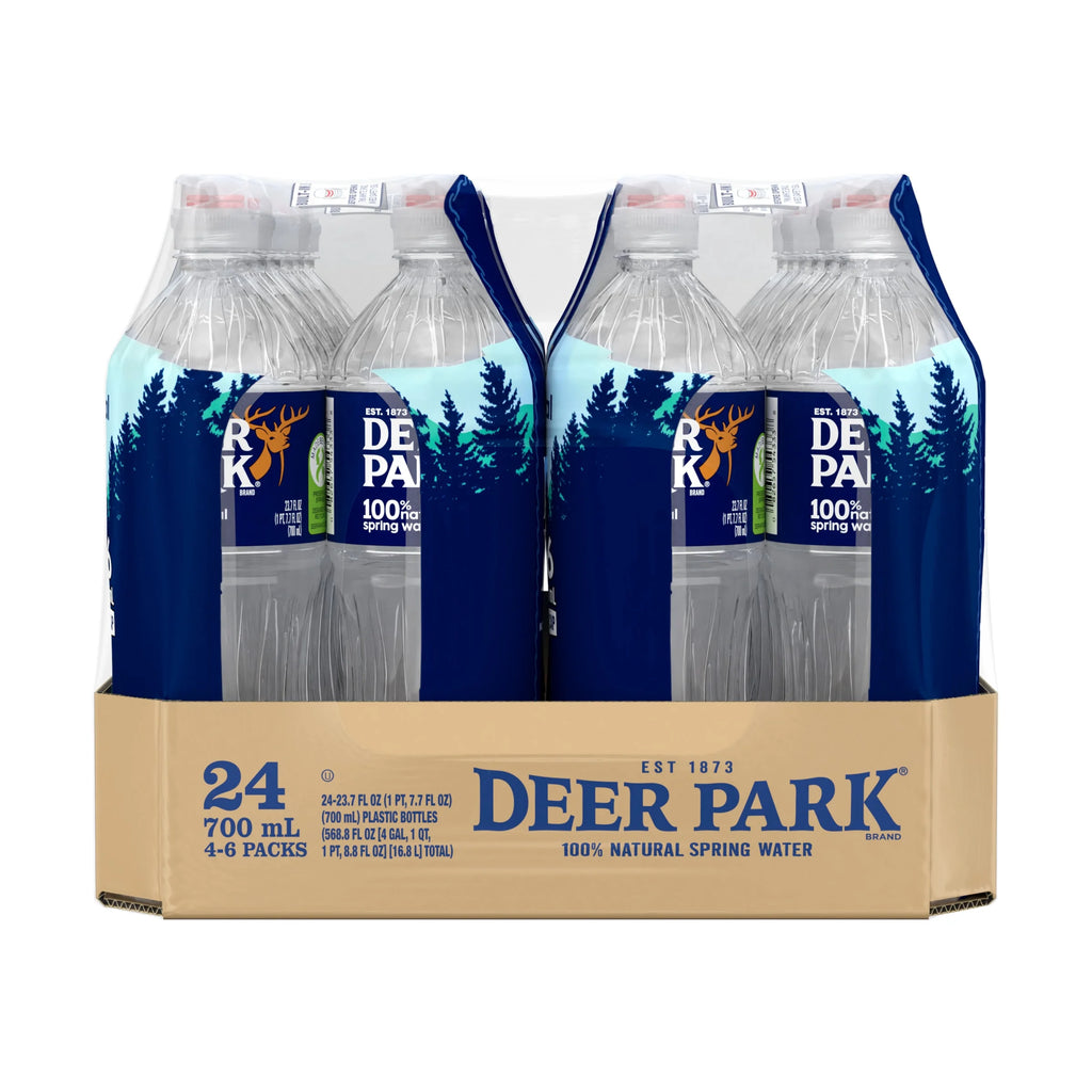 24 Pack Natural Spring Water 23.7 oz Plastic Bottles P667