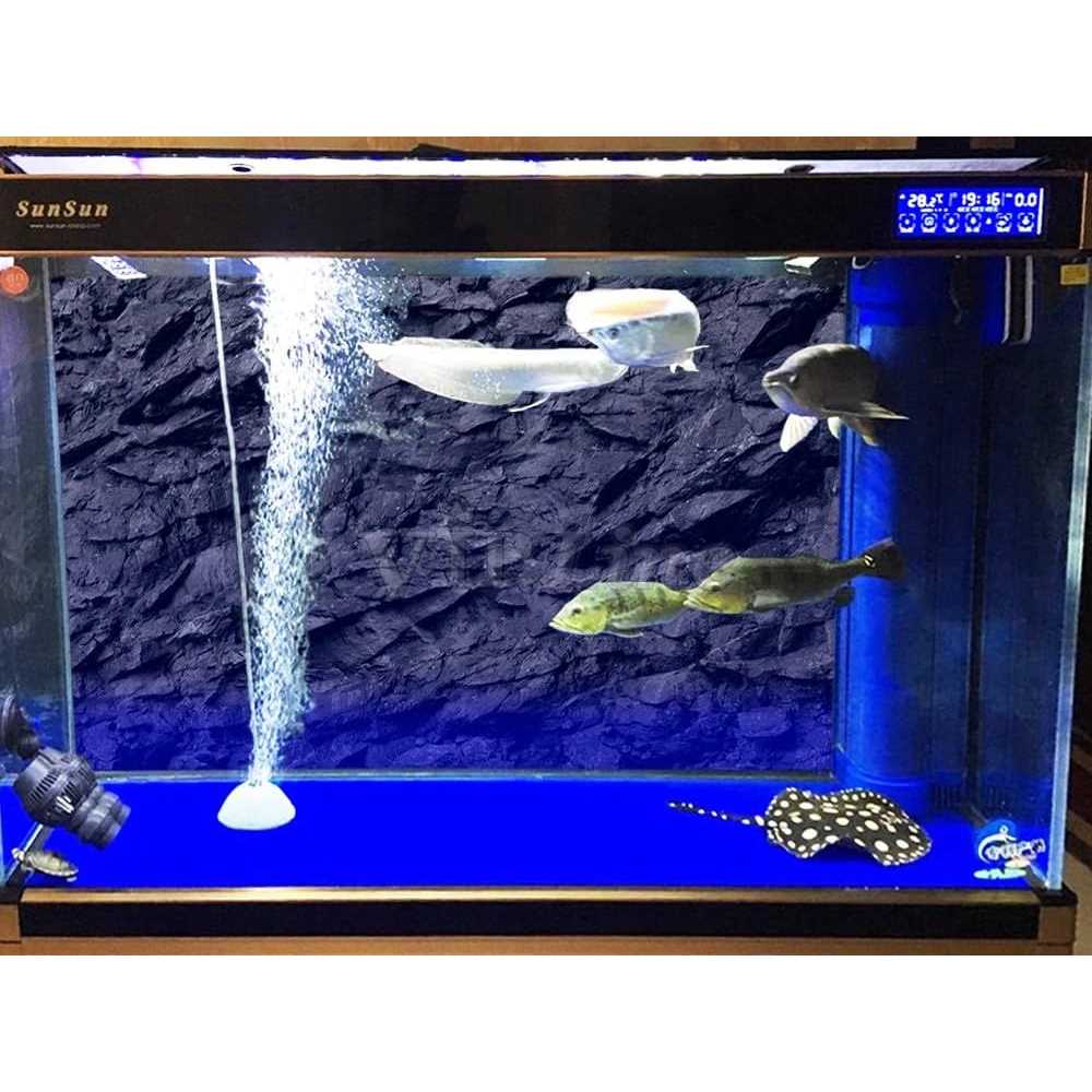 Black Stone Texture Aquarium Background Poster X766