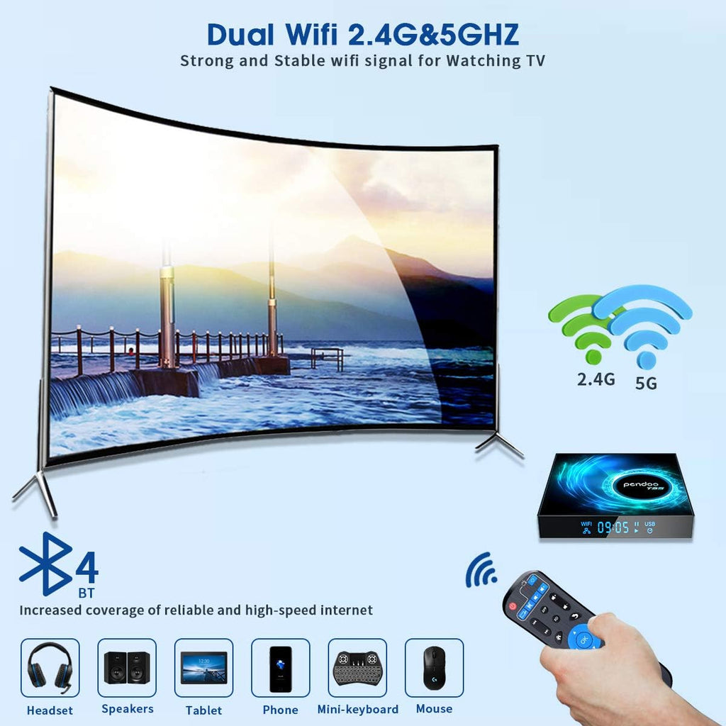 Android TV Box 10.0 4GB RAM 128GB ROM with Wireless Mini Keyboard B852773