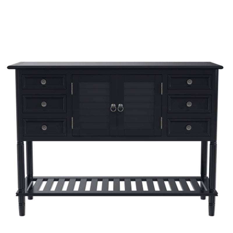 Clear Console Table with 6 Drawers and 1 Shelf H64497