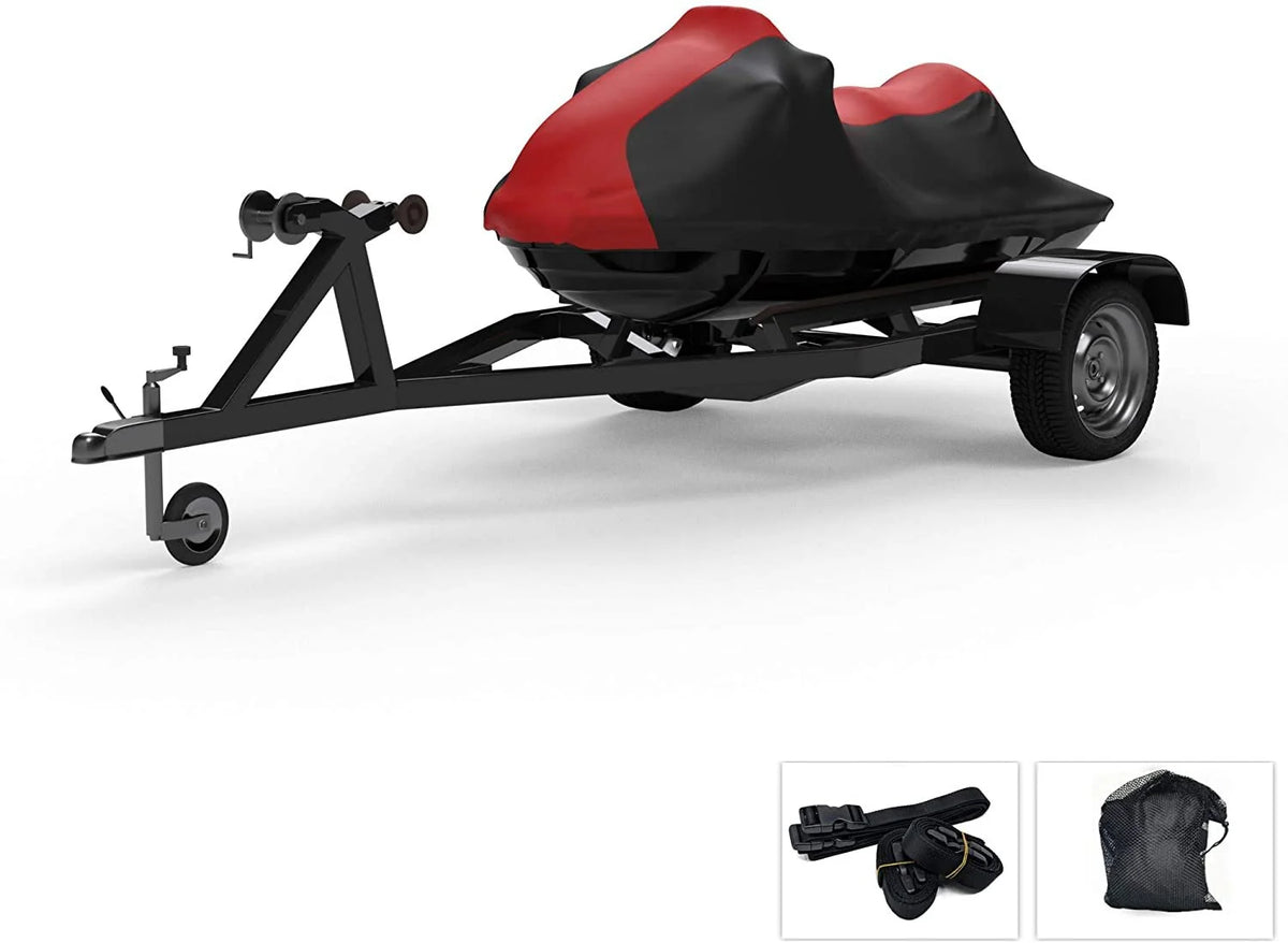 Red/Black Trailerable Jet Ski Cover with Storage Bag Q716786