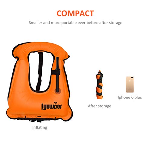 Inflatable Snorkel Vest Adult Snorkeling Jackets L4461