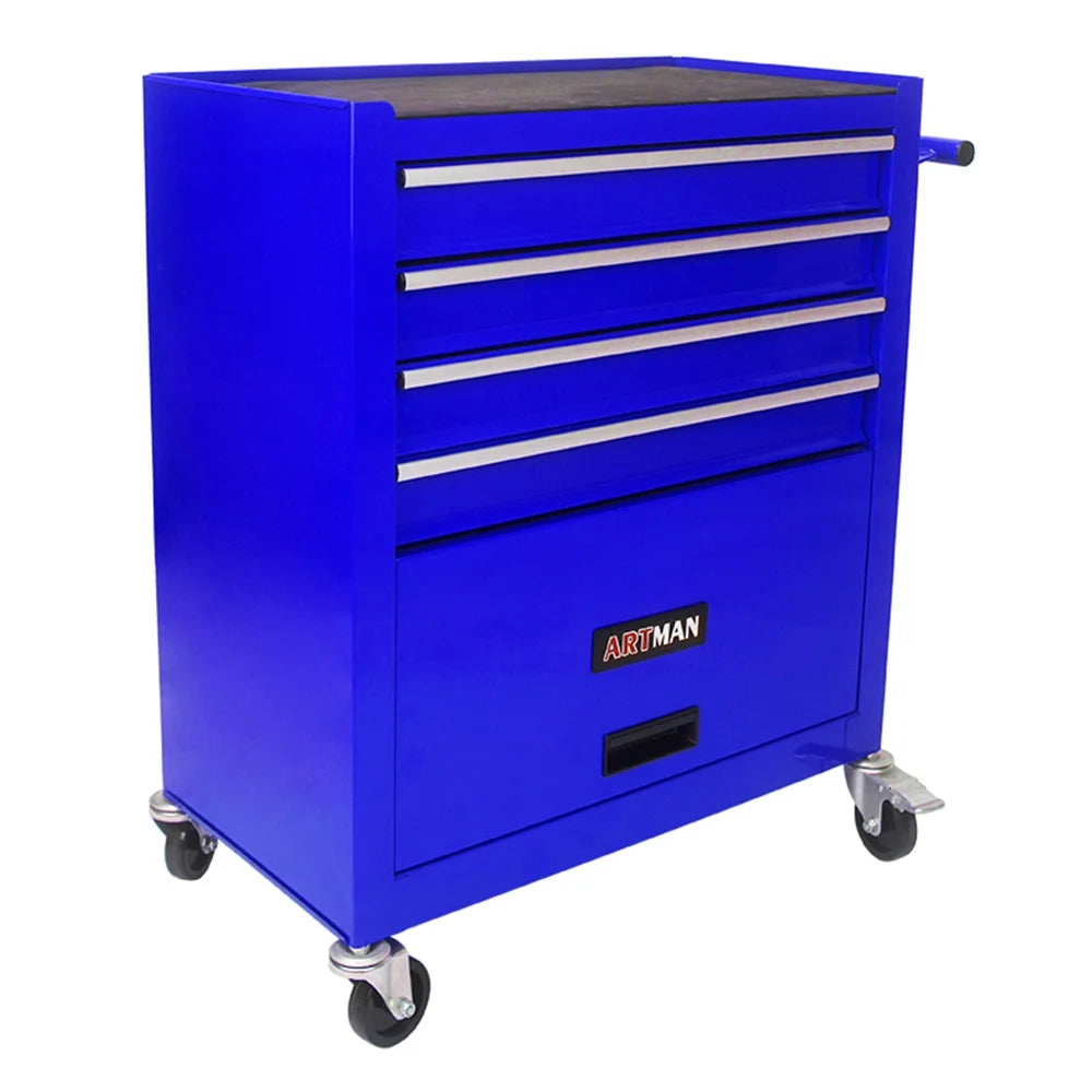 Blue 4 Drawers Rolling Tool Chest Cabinet with Wheels J703