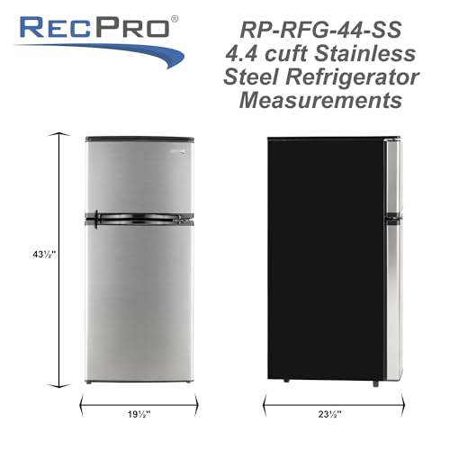 Stainless Steel 12V 2 Door RV Refrigerator 4.4 Cubic Feet K13093
