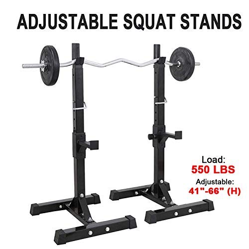Adjustable 40inch-66inch Solid Steel Squat Rack D48359