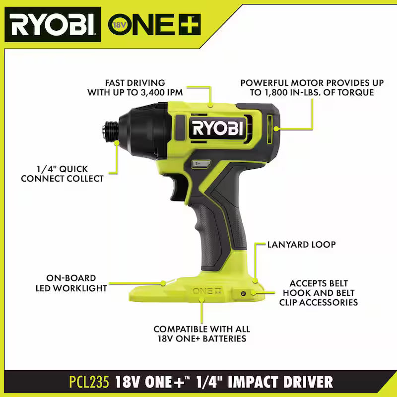 18V Cordless 6-Tool Combo Kit with Battery, Charger, and Rolling Tool Box C76345