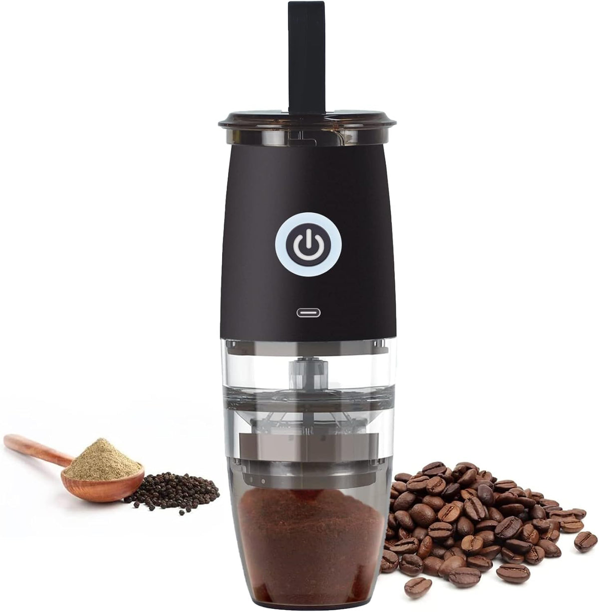 White Electric/Manual 2-in-1 Burr Coffee Grinder, Pack of 2 B614