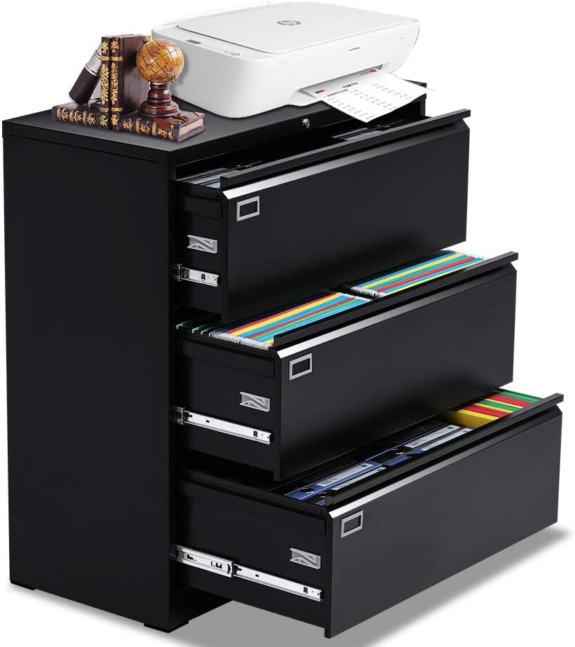4 Drawer Locking Metal Lateral File Cabinet Q74040