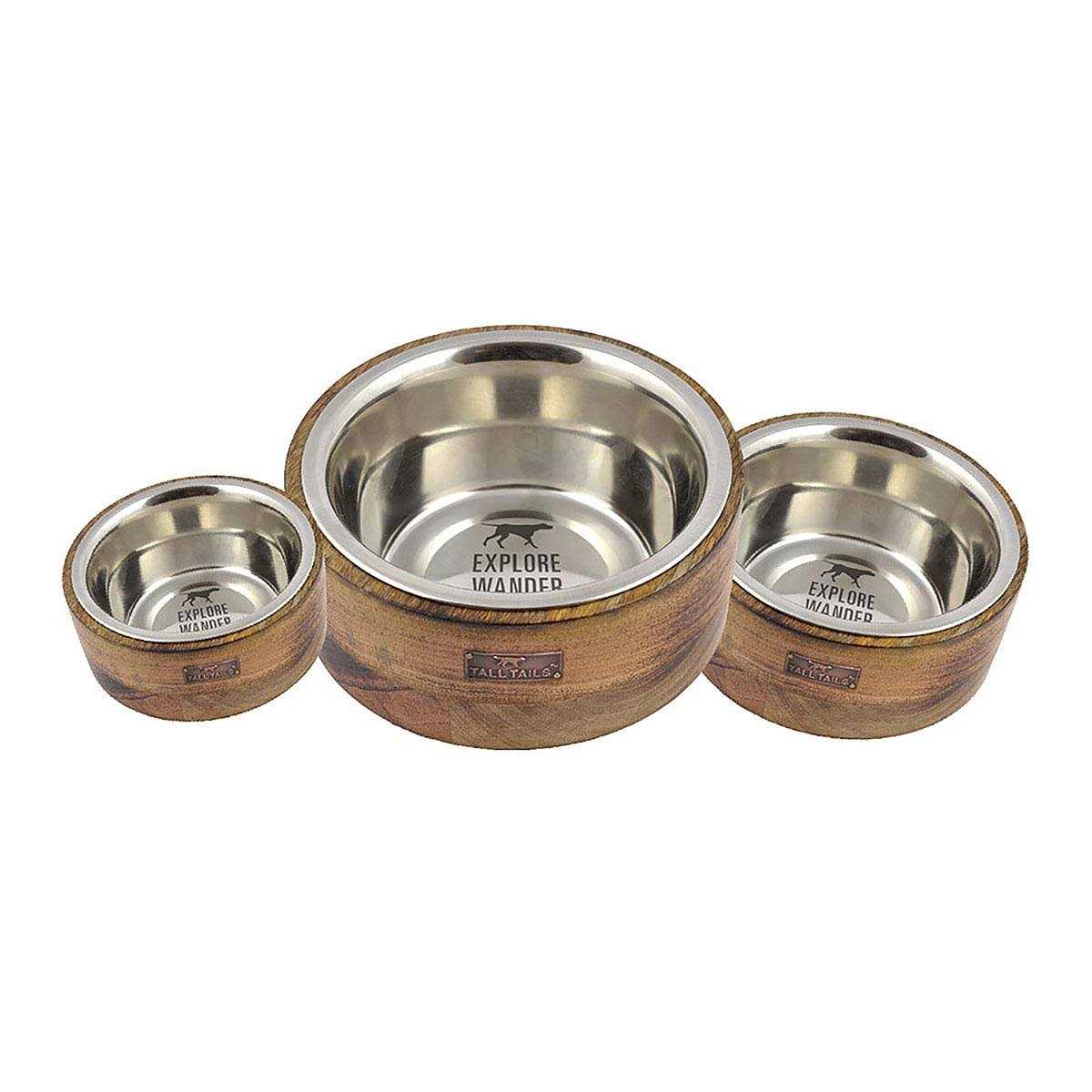 Wood Dog Bowl P385647