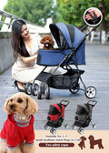 Folding Pet Stroller with One Hand Fold C207025