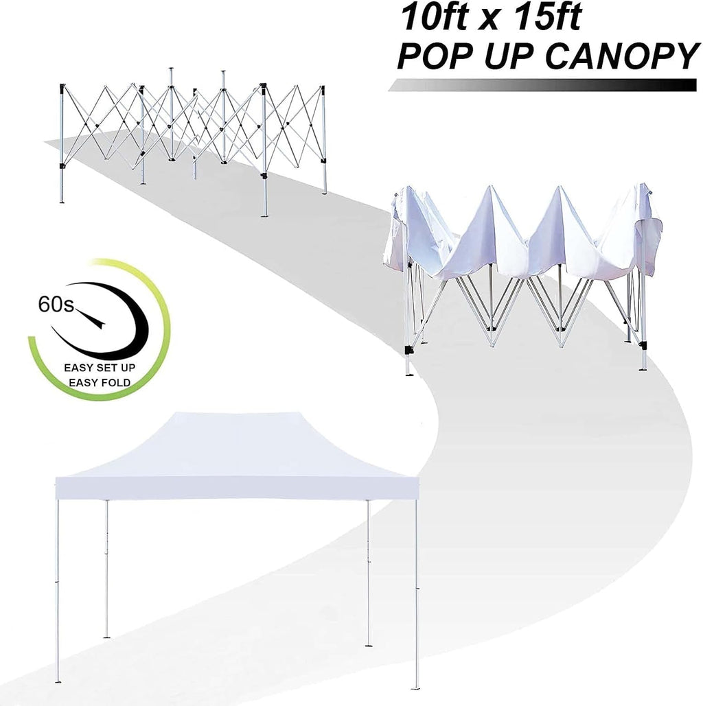 White Pop up Canopy Tent with Wheeled Bag N598495