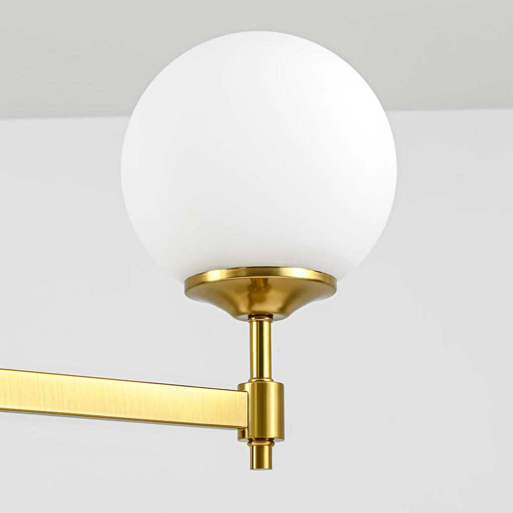3-Light Dimmable Glass Globe Chandelier J6165