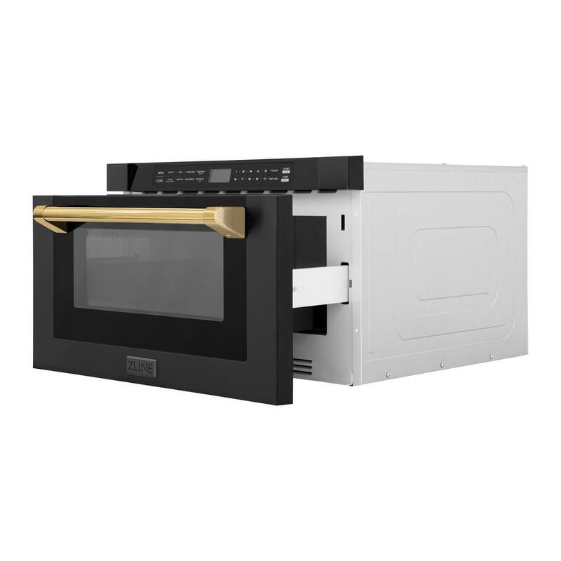 24 in. 1000-Watt Built-In Microwave Drawer in Black Stainless Steel X485268