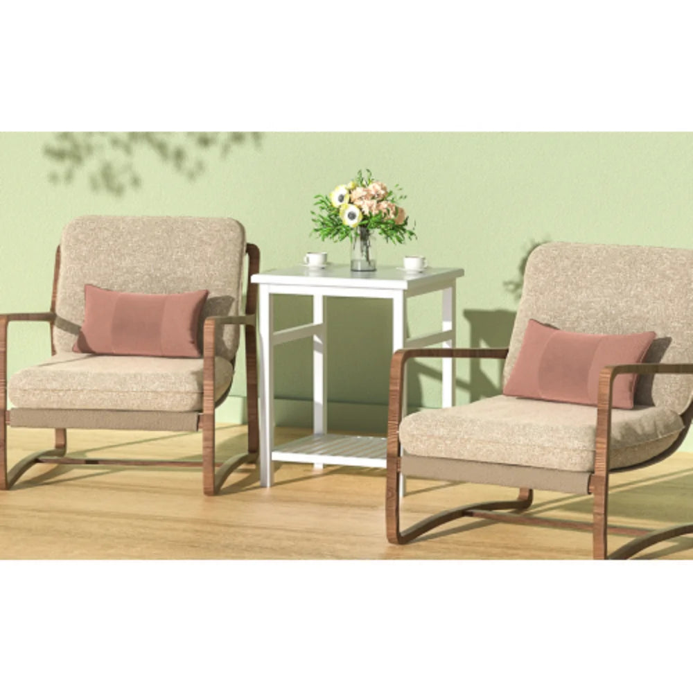 White Bamboo Nightstand E2227