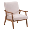 Beige Solid Wood Single Sofa Chair V667