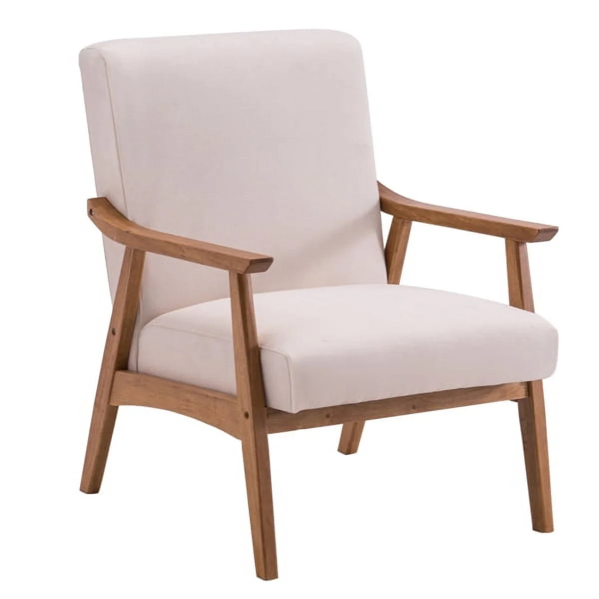 Beige Solid Wood Single Sofa Chair V667