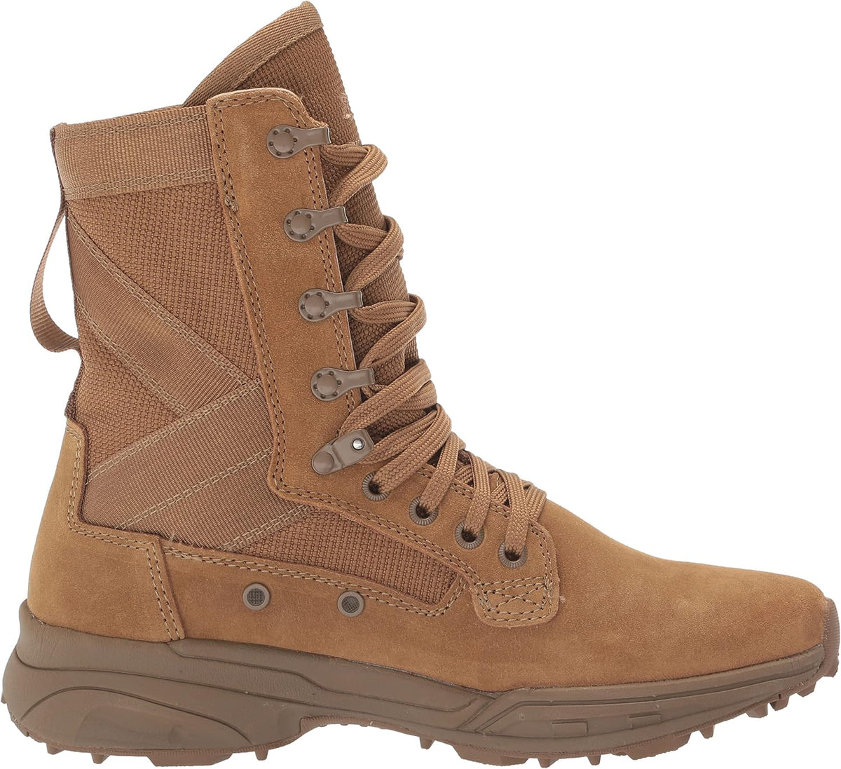 Coyote Suede Leather Combat Boots, Size 14.5 Wide S55955